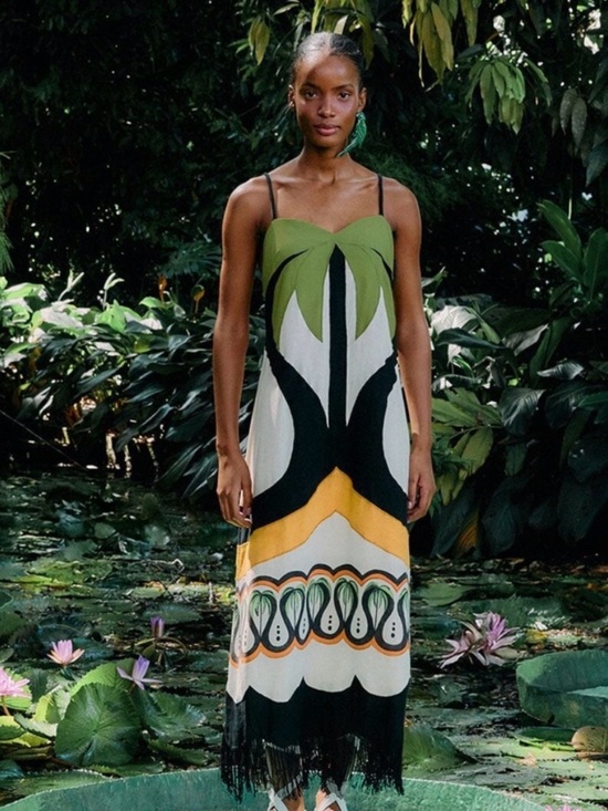 FARM Rio Dresses & Skirts - Farm Rio Off-White Coconut Tree Flow Lenzing™ Ecovero™ Euroflax™ Dress 👗 🥥 🌴